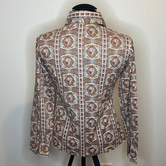 Vintage 70s Button up Top - Picture 2 of 4